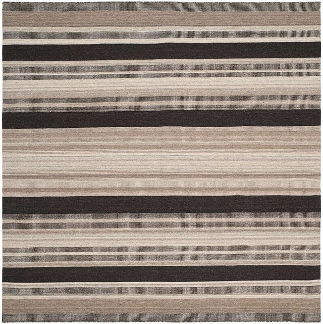 Safavieh Dhurries Dhu628A Natural / Black Rugs - Safavieh - dhu628a - 6sq