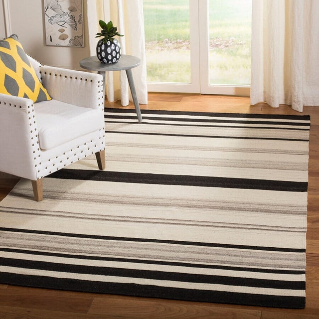 Safavieh Dhurries Dhu629A Natural / Grey Rugs - Safavieh - dhu629a - 3