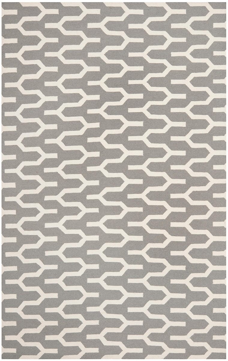 Safavieh Dhurries Dhu630A Silver / Ivory Rugs - Safavieh - dhu630a - 24