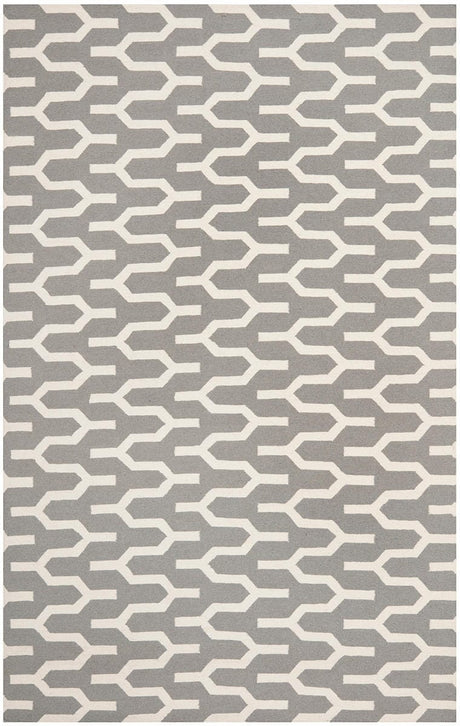 Safavieh Dhurries Dhu630A Silver / Ivory Rugs - Safavieh - dhu630a - 24