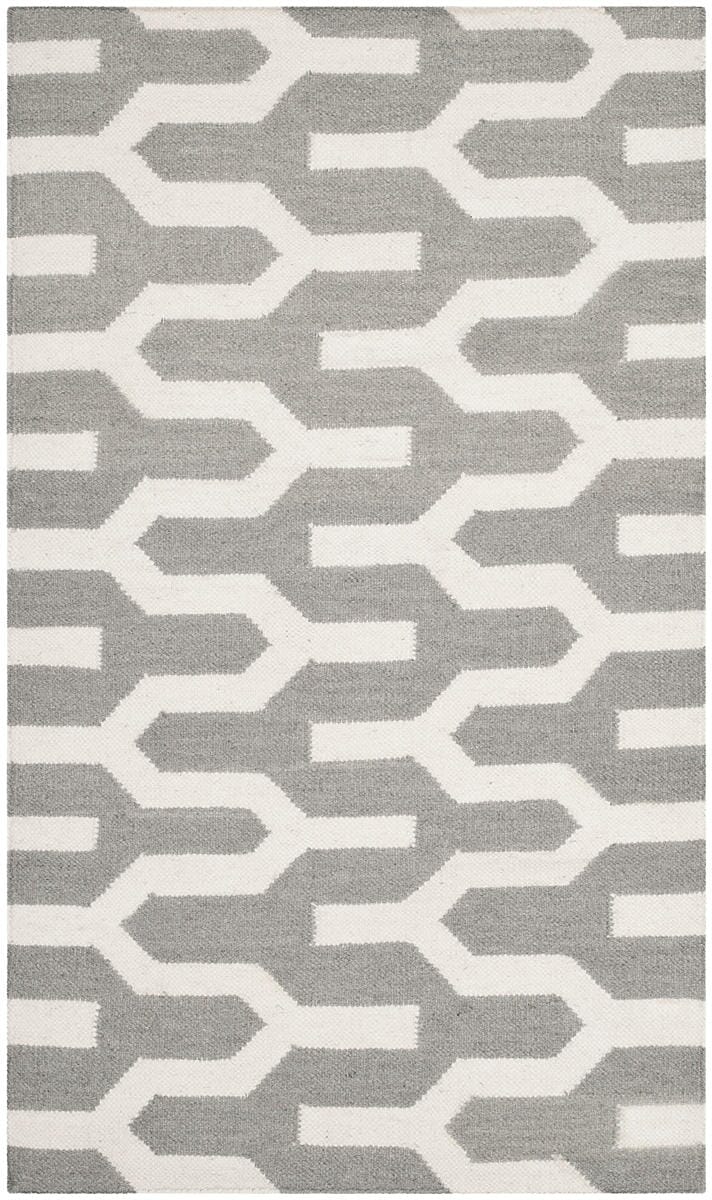 Safavieh Dhurries Dhu630A Silver / Ivory Rugs - Safavieh - dhu630a - 27