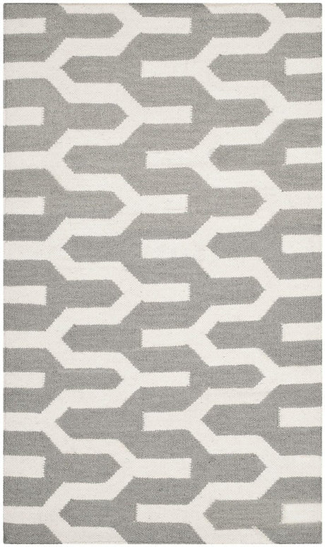 Safavieh Dhurries Dhu630A Silver / Ivory Rugs - Safavieh - dhu630a - 27