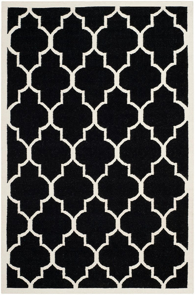 Safavieh Dhurries Dhu632A Black / Ivory Rugs - Safavieh - dhu632a - 3