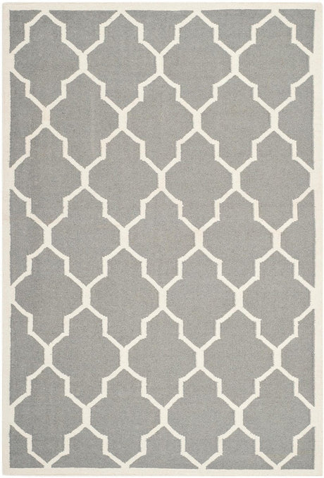 Safavieh Dhurries Dhu632B Grey / Ivory Rugs - Safavieh - dhu632b - 3