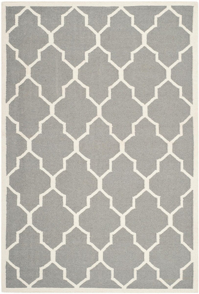 Safavieh Dhurries Dhu632B Grey / Ivory Rugs - Safavieh - dhu632b - 3