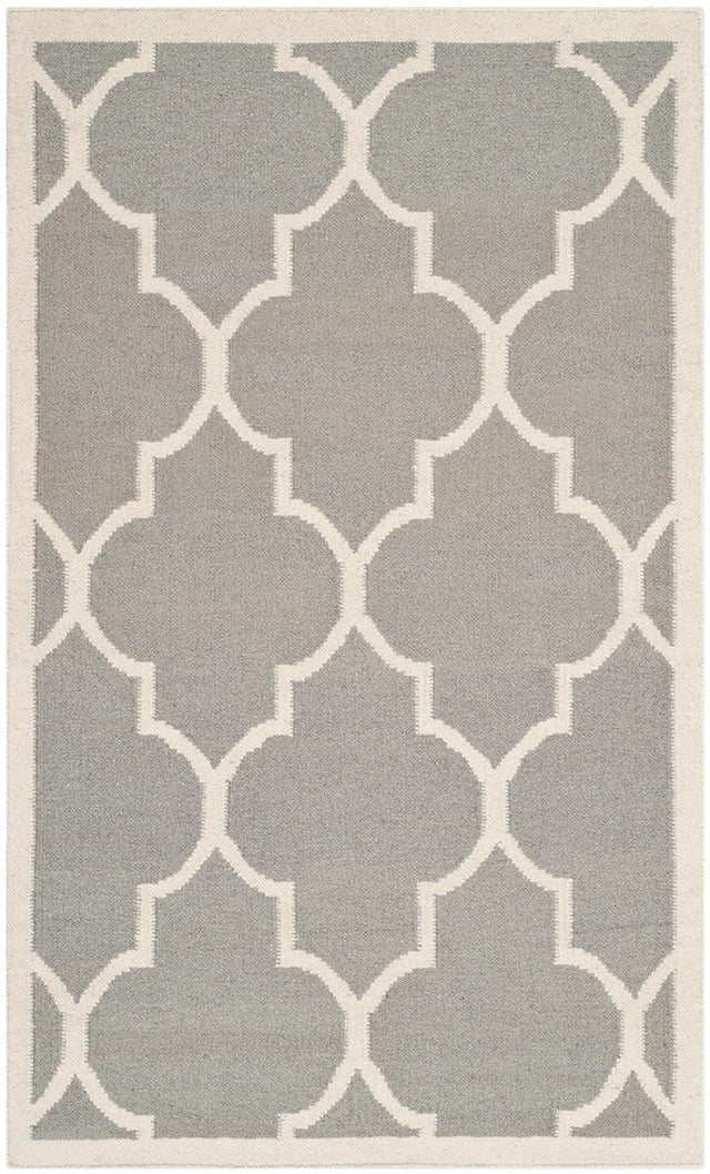 Safavieh Dhurries Dhu632B Grey / Ivory Rugs - Safavieh - dhu632b - 6r