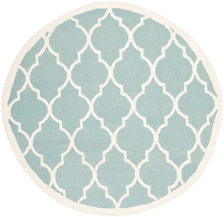 Safavieh Dhurries Dhu632C Light Blue / Ivory Rugs - Safavieh - dhu632c - 6r