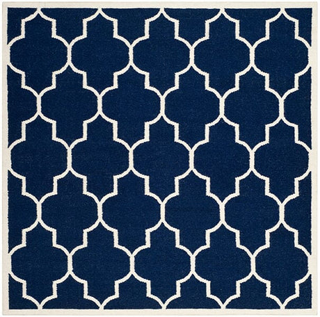 Safavieh Dhurries Dhu632D Navy / Ivory Rugs - Safavieh - dhu632d - 6sq