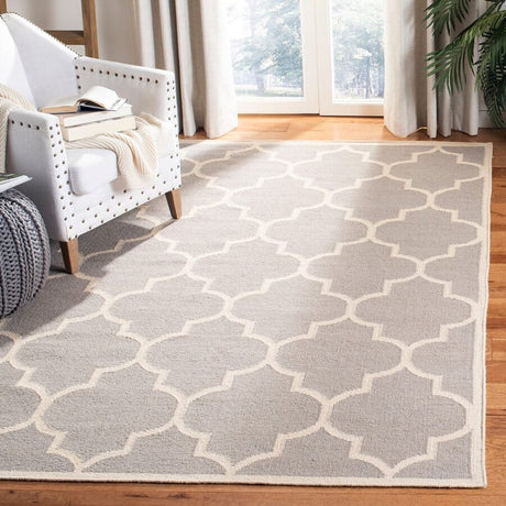 Safavieh Dhurries Dhu632G Dark Grey / Ivory Rugs - Safavieh - dhu632g - 3