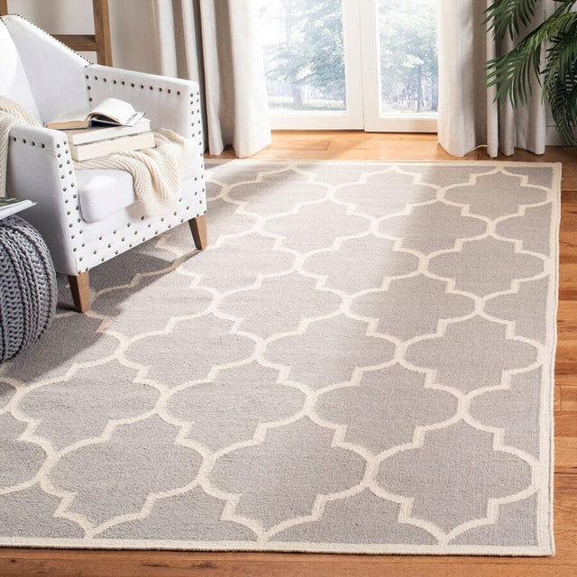 Safavieh Dhurries Dhu632G Dark Grey / Ivory Rugs - Safavieh - dhu632g - 3