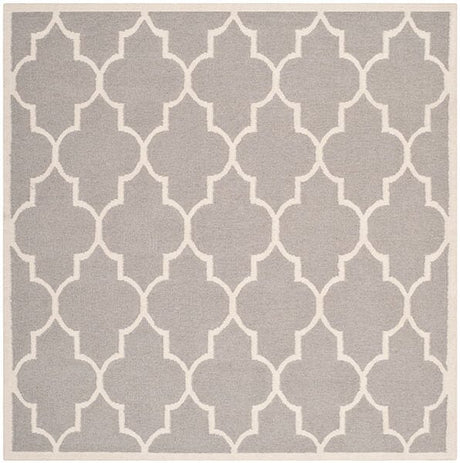 Safavieh Dhurries Dhu632G Dark Grey / Ivory Rugs - Safavieh - dhu632g - 6sq