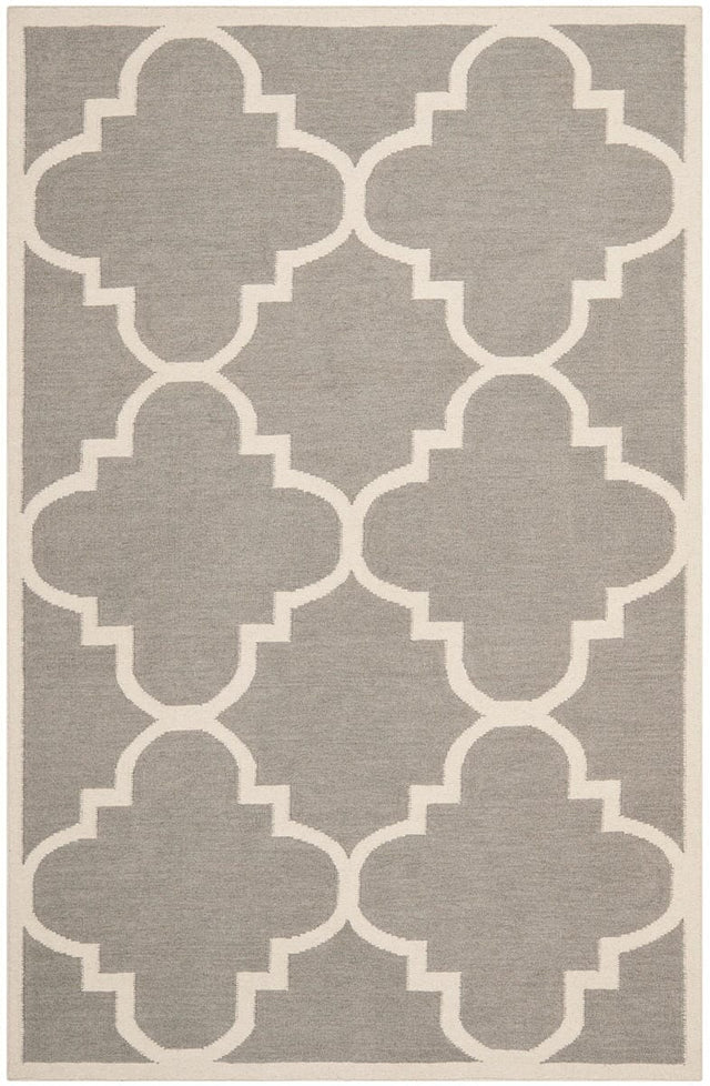 Safavieh Dhurries Dhu633B Grey / Ivory Rugs - Safavieh - dhu633b - 3