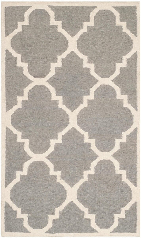 Safavieh Dhurries Dhu633B Grey / Ivory Rugs - Safavieh - dhu633b - 6r