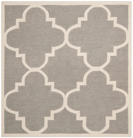 Safavieh Dhurries Dhu633B Grey / Ivory Rugs - Safavieh - dhu633b - 6sq