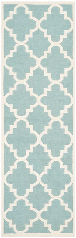 Safavieh Dhurries Dhu633C Light Blue / Ivory Rugs - Safavieh - dhu633c - 26