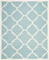 Safavieh Dhurries Dhu633C Light Blue / Ivory Rugs - Safavieh - dhu633c - 6r
