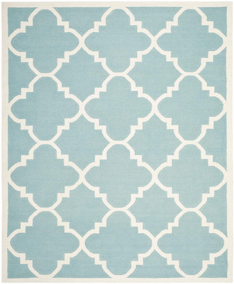 Safavieh Dhurries Dhu633C Light Blue / Ivory Rugs - Safavieh - dhu633c - 6r