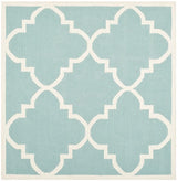 Safavieh Dhurries Dhu633C Light Blue / Ivory Rugs - Safavieh - dhu633c - 6sq