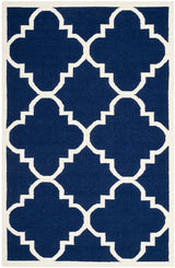 Safavieh Dhurries Dhu633D Navy / Ivory Rugs - Safavieh - dhu633d - 3