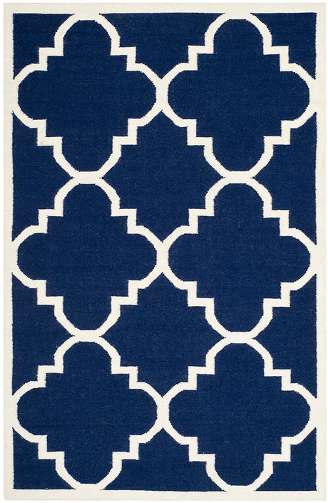 Safavieh Dhurries Dhu633D Navy / Ivory Rugs - Safavieh - dhu633d - 3