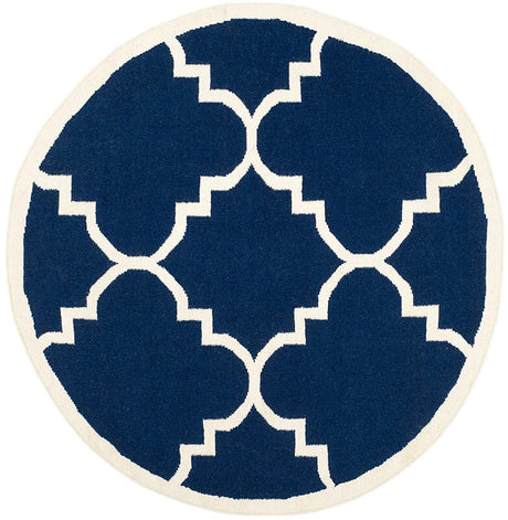 Safavieh Dhurries Dhu633D Navy / Ivory Rugs - Safavieh - dhu633d - 6r