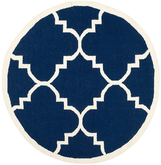 Safavieh Dhurries Dhu633D Navy / Ivory Rugs - Safavieh - dhu633d - 6r