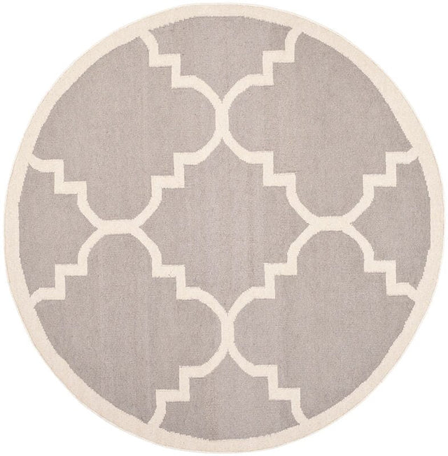 Safavieh Dhurries Dhu633G Dark Grey / Ivory Rugs - Safavieh - dhu633g - 6r