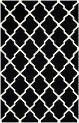 Safavieh Dhurries Dhu634A Black / Ivory Rugs - Safavieh - dhu634a - 3