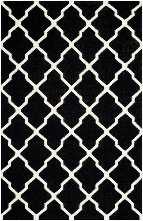 Safavieh Dhurries Dhu634A Black / Ivory Rugs - Safavieh - dhu634a - 3