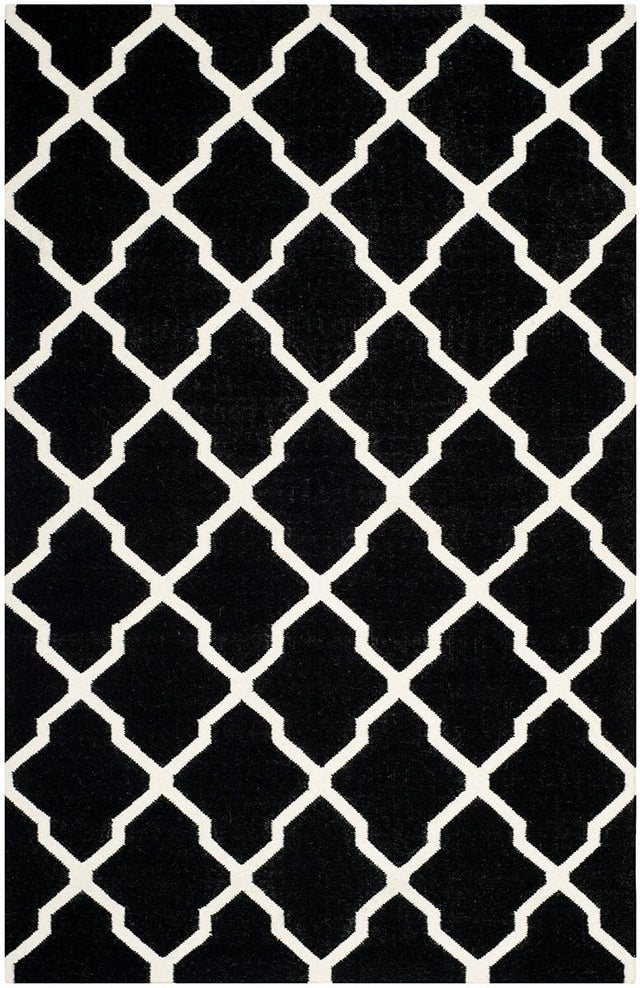 Safavieh Dhurries Dhu634A Black / Ivory Rugs - Safavieh - dhu634a - 3