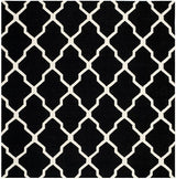 Safavieh Dhurries Dhu634A Black / Ivory Rugs - Safavieh - dhu634a - 6sq