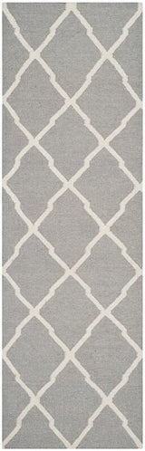Safavieh Dhurries Dhu634B Grey / Ivory Rugs - Safavieh - dhu634b - 26