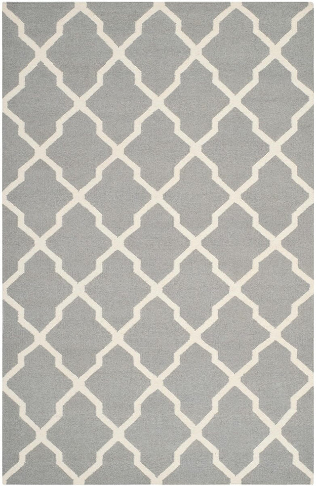 Safavieh Dhurries Dhu634B Grey / Ivory Rugs - Safavieh - dhu634b - 3