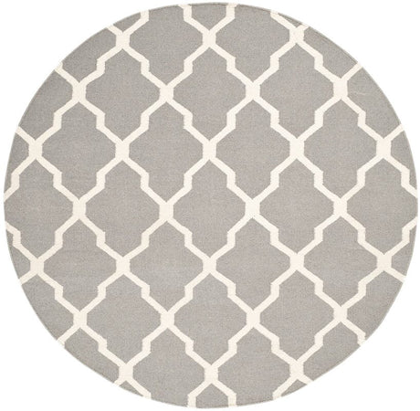 Safavieh Dhurries Dhu634B Grey / Ivory Rugs - Safavieh - dhu634b - 6r