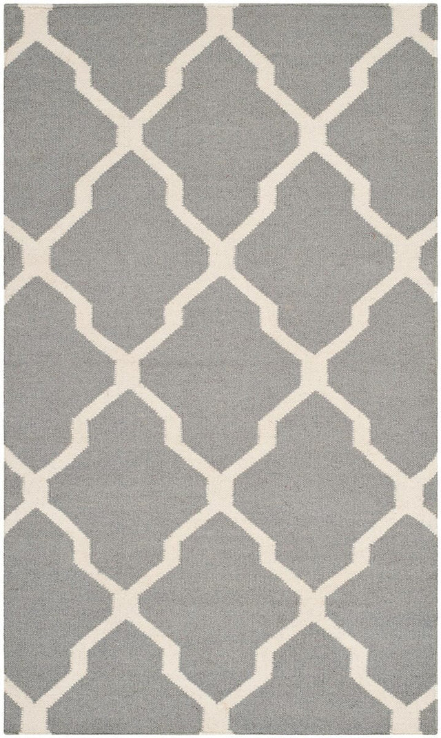 Safavieh Dhurries Dhu634B Grey / Ivory Rugs - Safavieh - dhu634b - 6r