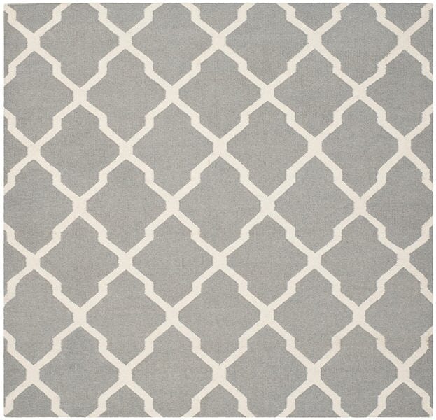 Safavieh Dhurries Dhu634B Grey / Ivory Rugs - Safavieh - dhu634b - 6sq