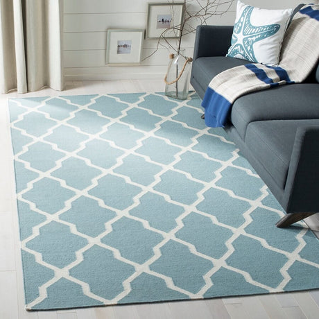 Safavieh Dhurries Dhu634C Light Blue / Ivory Rugs - Safavieh - dhu634c - 3