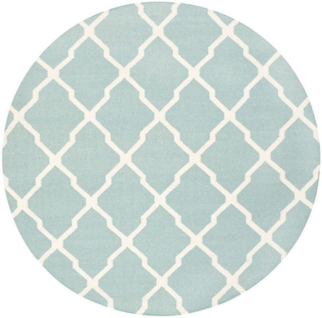 Safavieh Dhurries Dhu634C Light Blue / Ivory Rugs - Safavieh - dhu634c - 6r