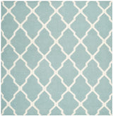 Safavieh Dhurries Dhu634C Light Blue / Ivory Rugs - Safavieh - dhu634c - 6sq