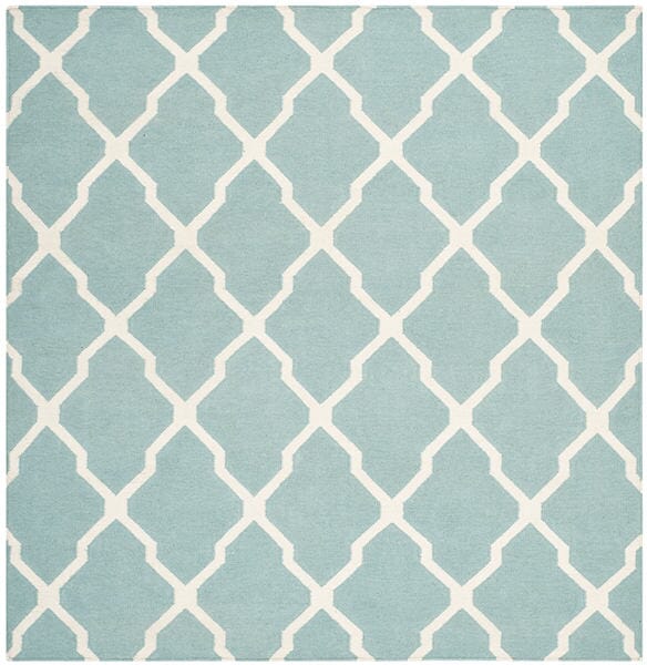 Safavieh Dhurries Dhu634C Light Blue / Ivory Rugs - Safavieh - dhu634c - 6sq