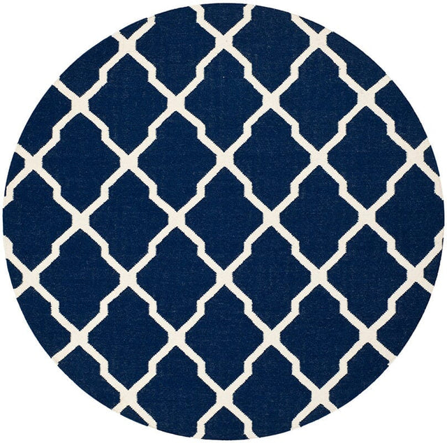 Safavieh Dhurries Dhu634D Navy / Ivory Rugs - Safavieh - dhu634d - 6r