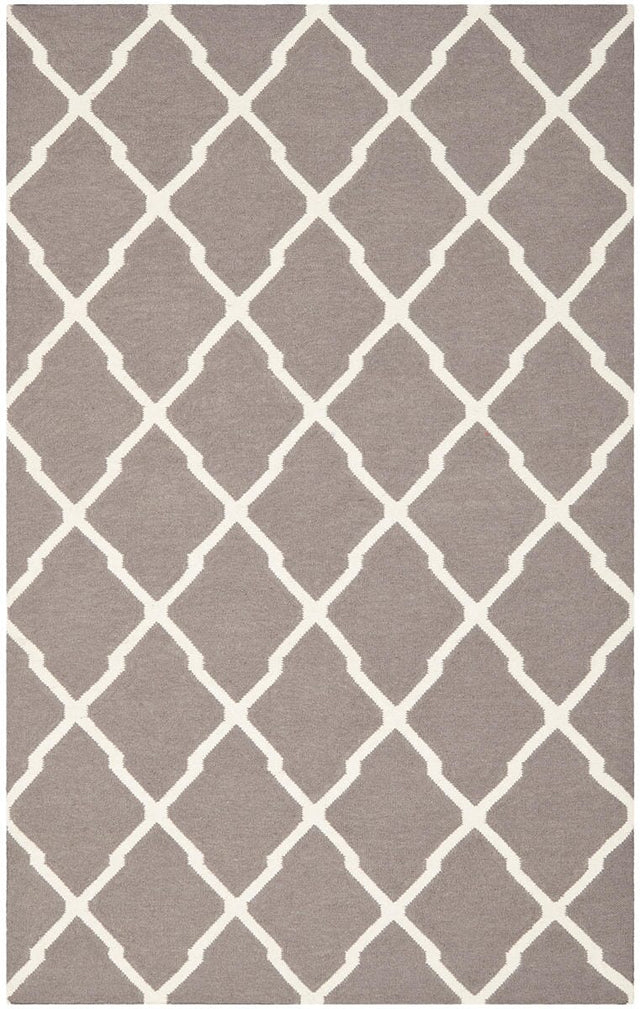 Safavieh Dhurries Dhu634G Dark Grey / Ivory Rugs - Safavieh - dhu634g - 3