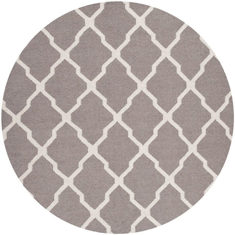 Safavieh Dhurries Dhu634G Dark Grey / Ivory Rugs - Safavieh - dhu634g - 6r