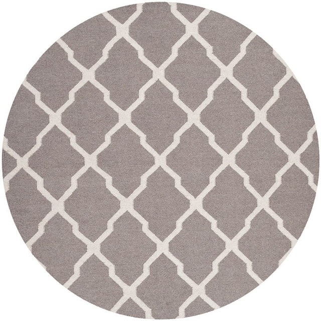 Safavieh Dhurries Dhu634G Dark Grey / Ivory Rugs - Safavieh - dhu634g - 6r