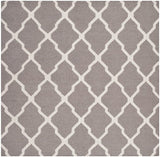 Safavieh Dhurries Dhu634G Dark Grey / Ivory Rugs - Safavieh - dhu634g - 6sq
