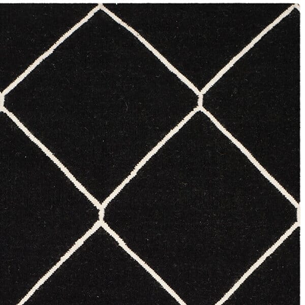 Safavieh Dhurries Dhu635A Black / Ivory Rugs - Safavieh - dhu635a - 24