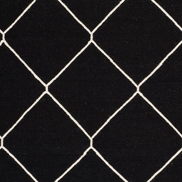 Safavieh Dhurries Dhu635A Black / Ivory Rugs - Safavieh - dhu635a - 24