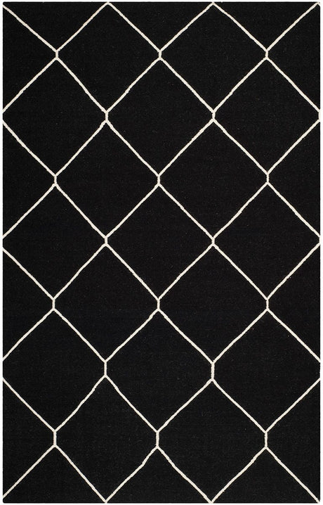 Safavieh Dhurries Dhu635A Black / Ivory Rugs - Safavieh - dhu635a - 24