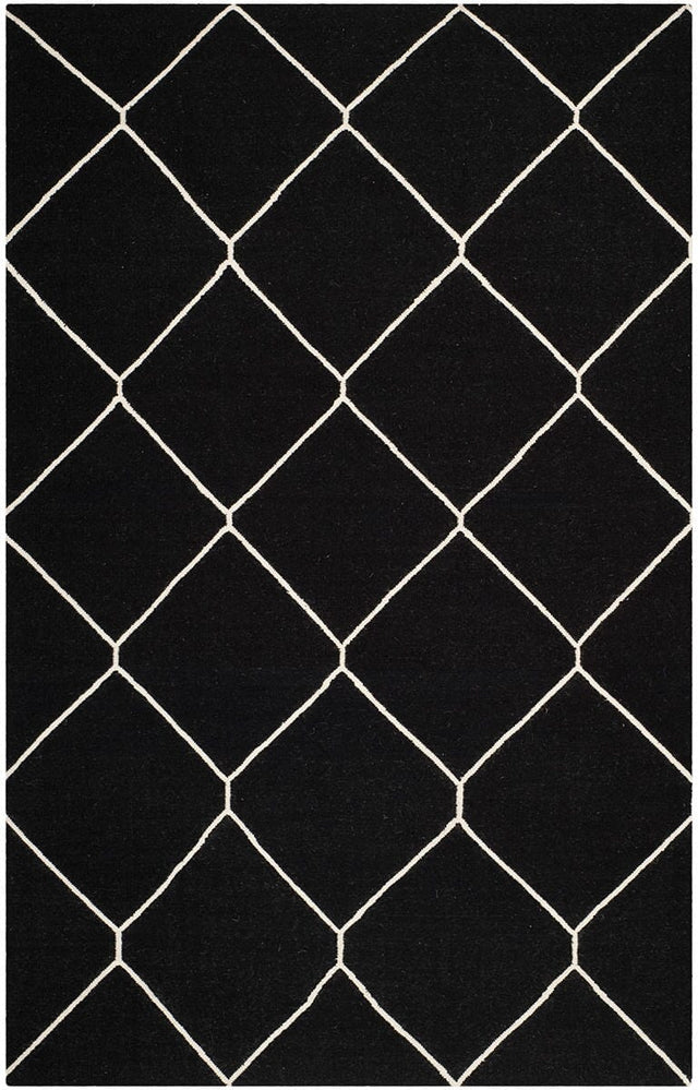 Safavieh Dhurries Dhu635A Black / Ivory Rugs - Safavieh - dhu635a - 24