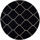 Safavieh Dhurries Dhu635A Black / Ivory Rugs - Safavieh - dhu635a - 6r